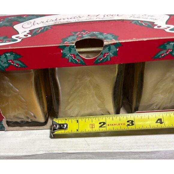Fern Christmas Noël Scented Candles 3-Pack Vanilla Christmas Tree 3 x 2.5" NOS - Picture 8 of 8